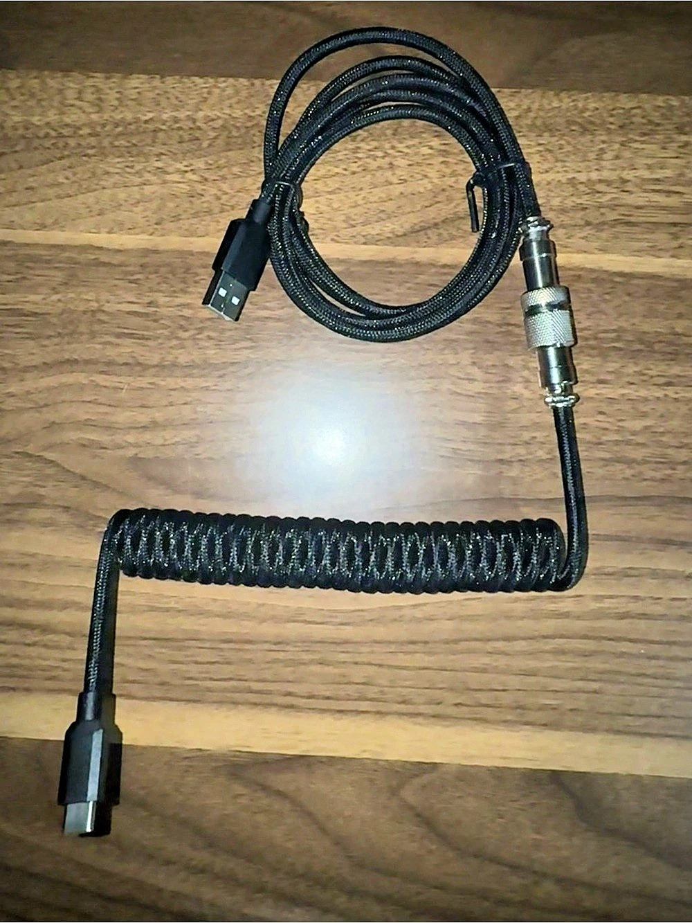 Black Coiled Cable